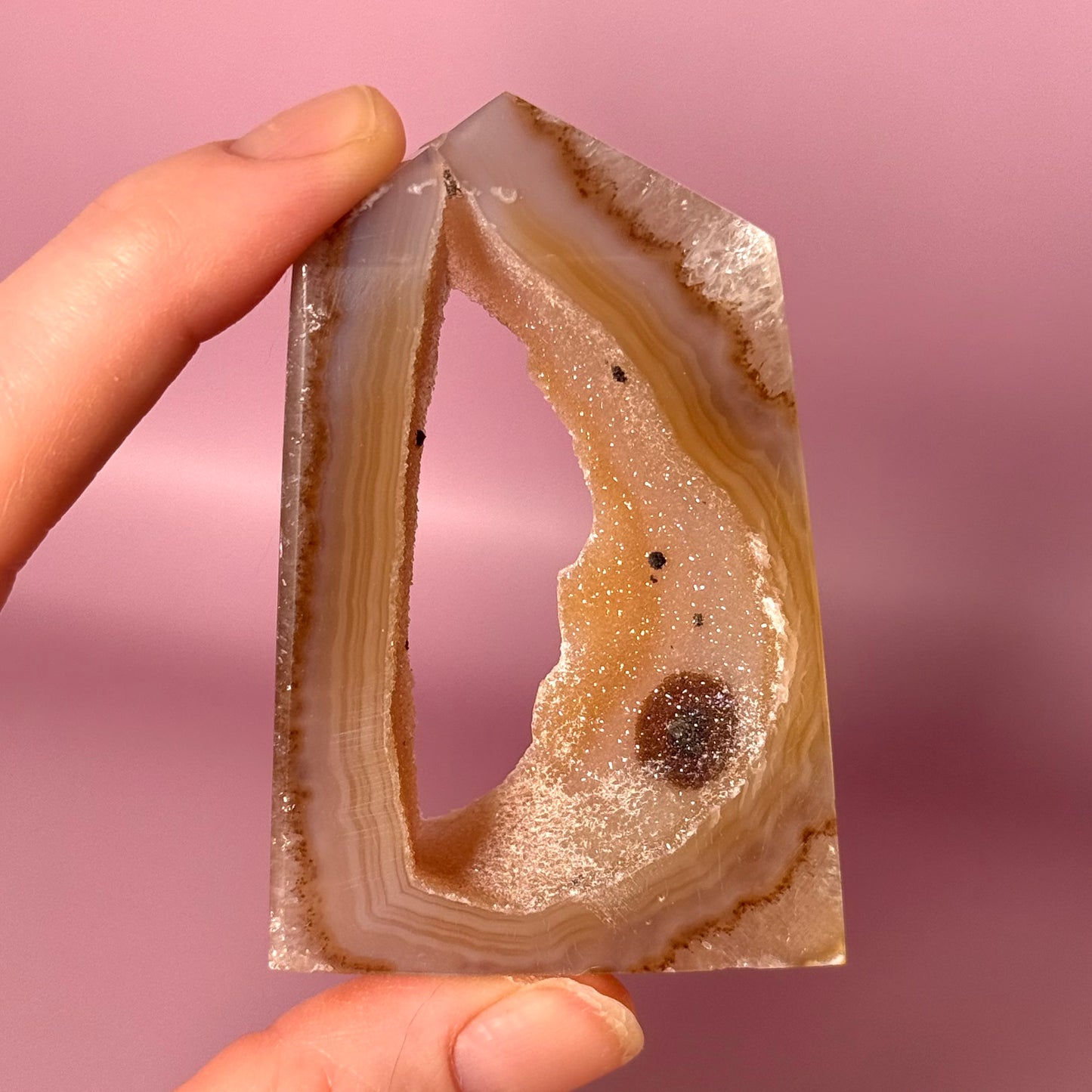 Druzy Agate Geode Tower