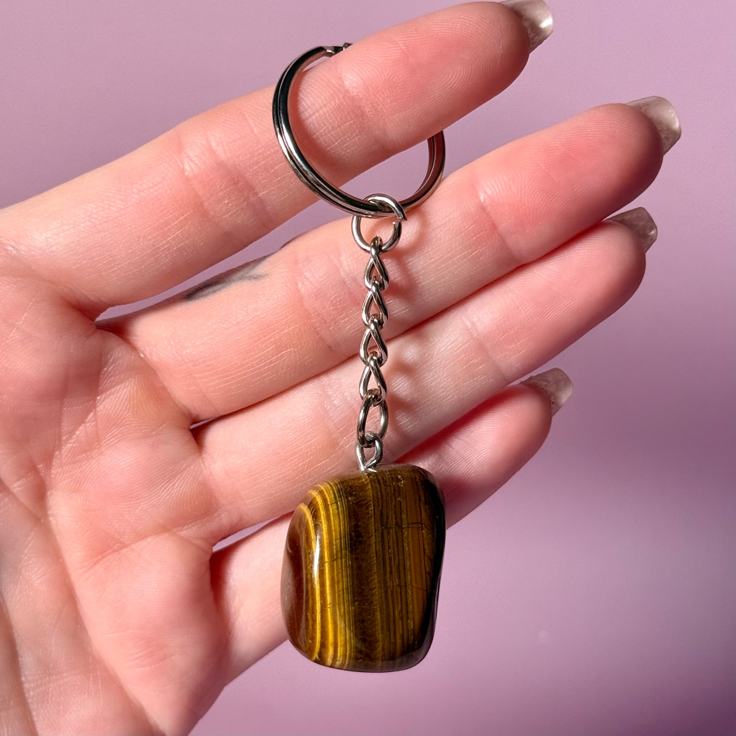 Tiger Eye Crystal Keychain
