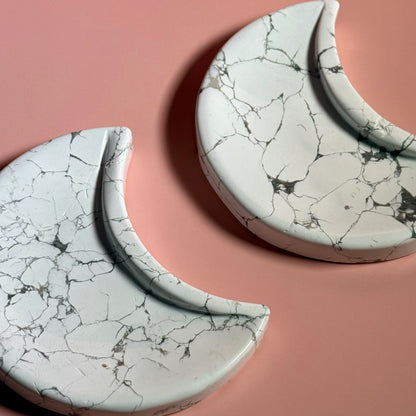 Howlite Moon Dish