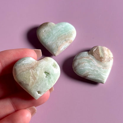 Caribbean Calcite Heart