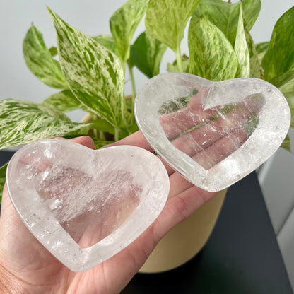Clear Quartz Heart Bowls