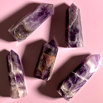 Chevron Amethyst Chunky Tower