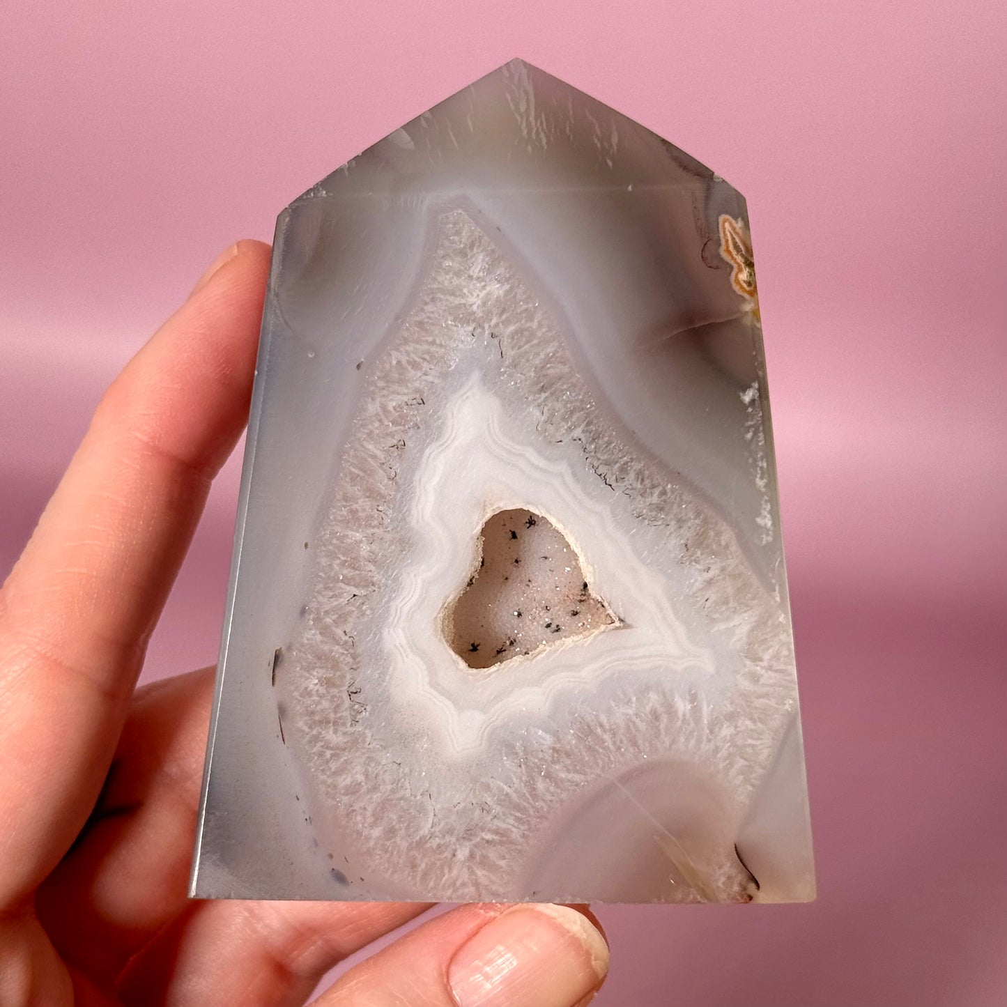 Druzy Agate Geode Tower