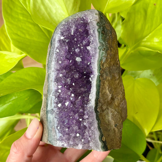 Stunning deep purple amethyst druzy cluter free forms