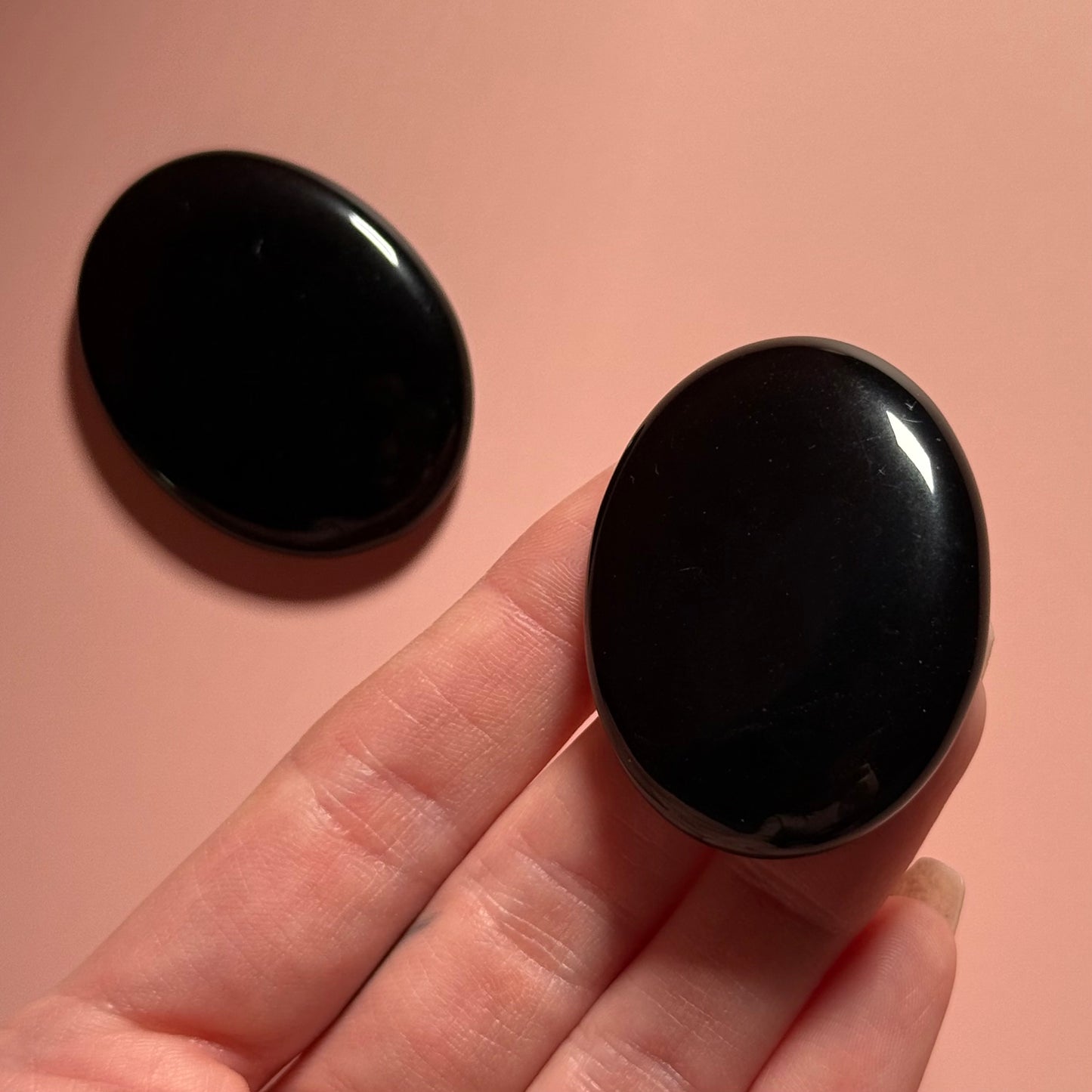 Black Obsidian Worry Stone