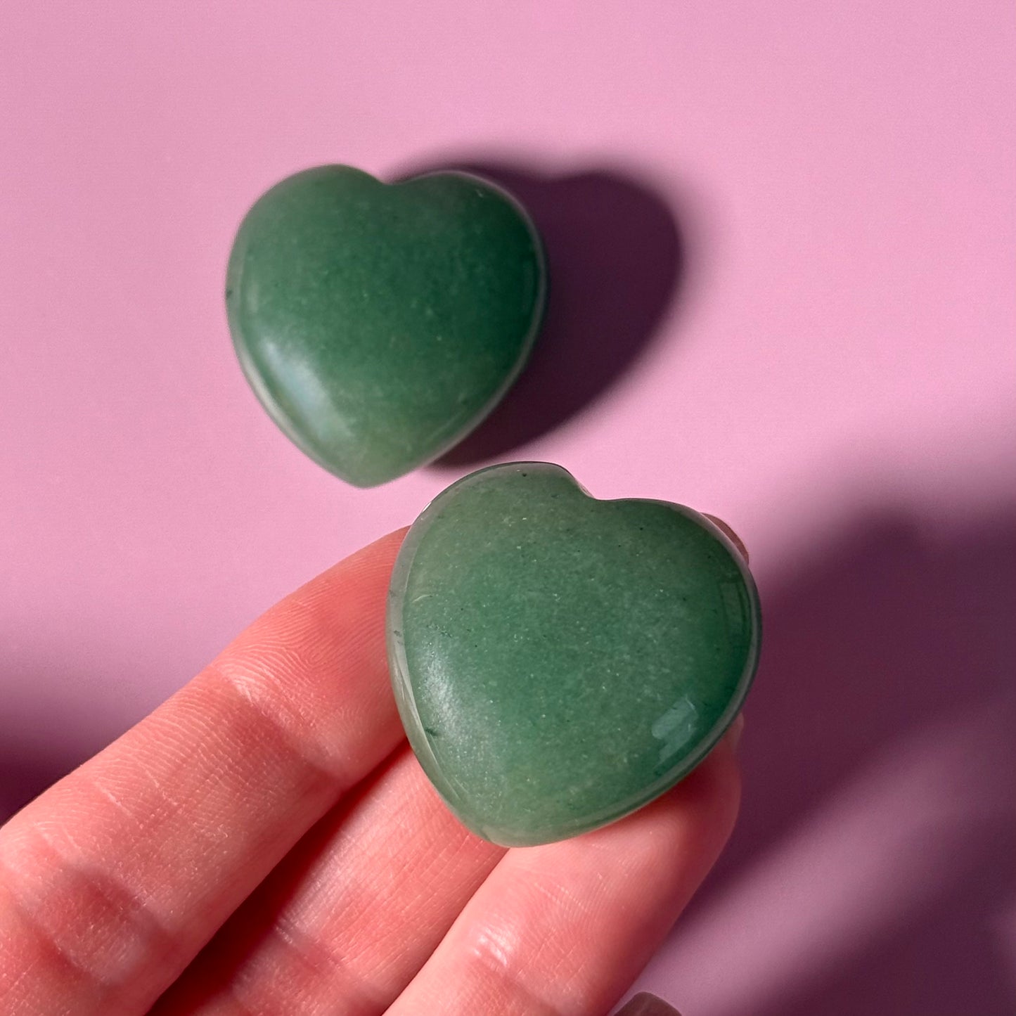 Green Aventurine Puffy Heart