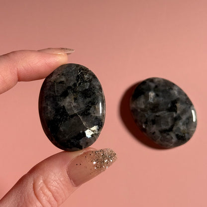 Larvakite Worry Stone