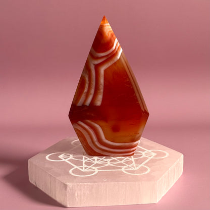 Carnelian Mixed Agate Arrow Head