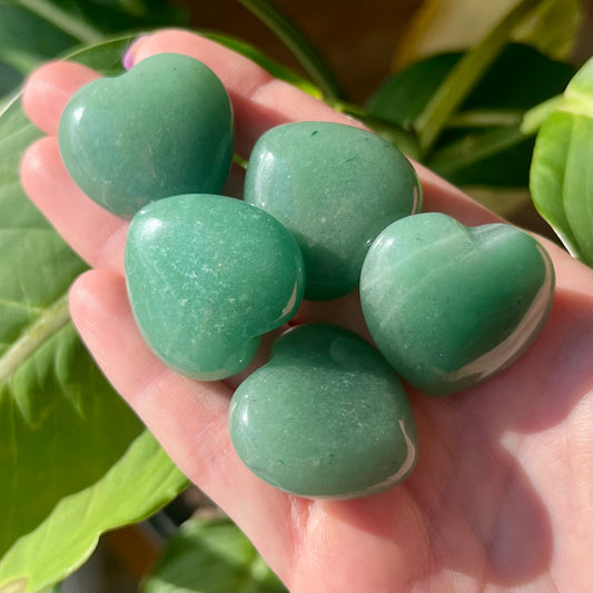 Green Aventurine Crystal Puffy Heart