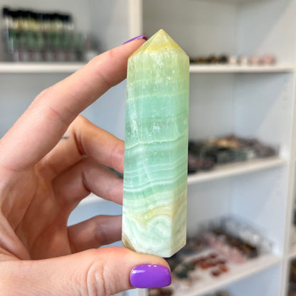 Pistachio Calcite Tower