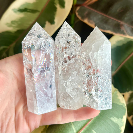 Fire and Ice Quartz Crystal Tower