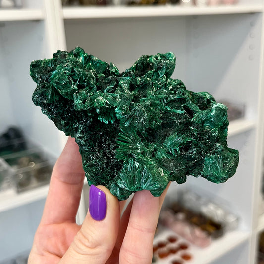 Unique Velvet Malachite Crystal Free Form