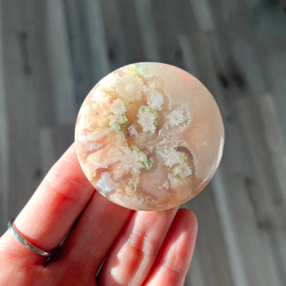 Gorgeous Flower Agate Flat Stone Natural Crystal Formations