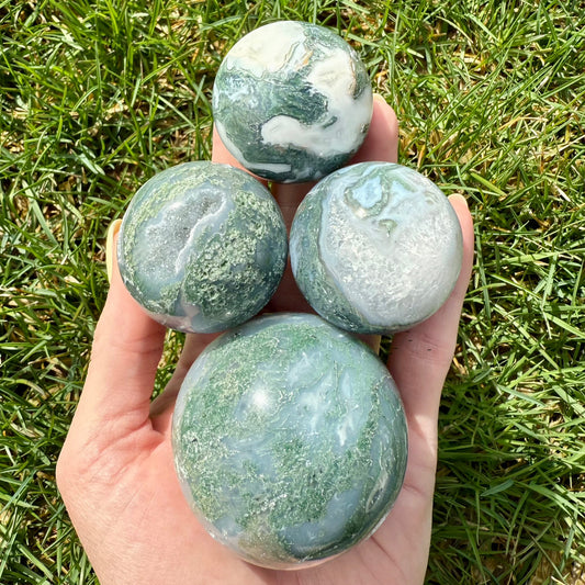 Great Quality Moss Agate Sphere