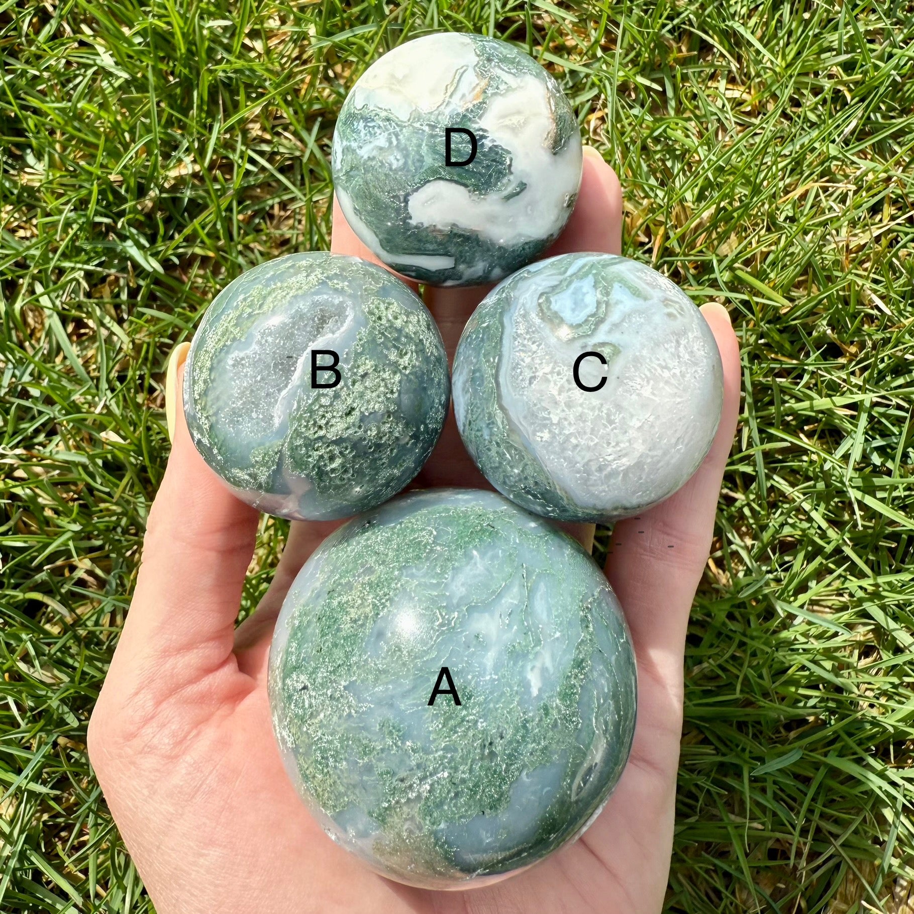 Great Quality Moss Agate Sphere