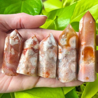 Carnelian Flower Agate Tower