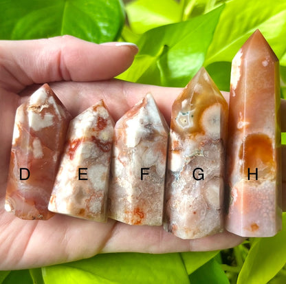Carnelian Flower Agate Tower
