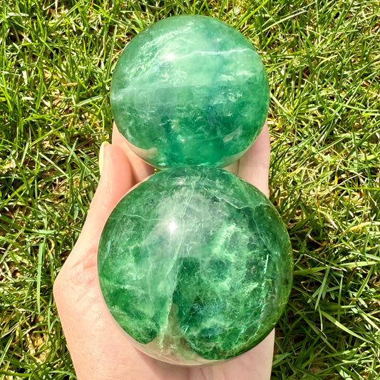 Green Fluorite Sphere