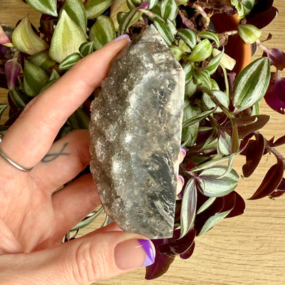 Natural Black Chalcedony Sphalerite Tower