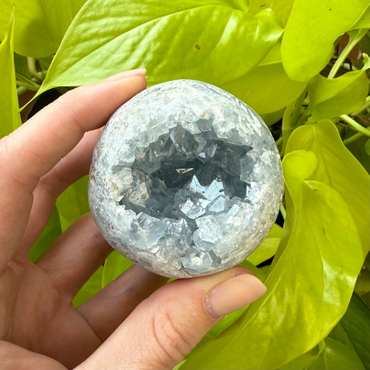 Great quality blue celestite sphere