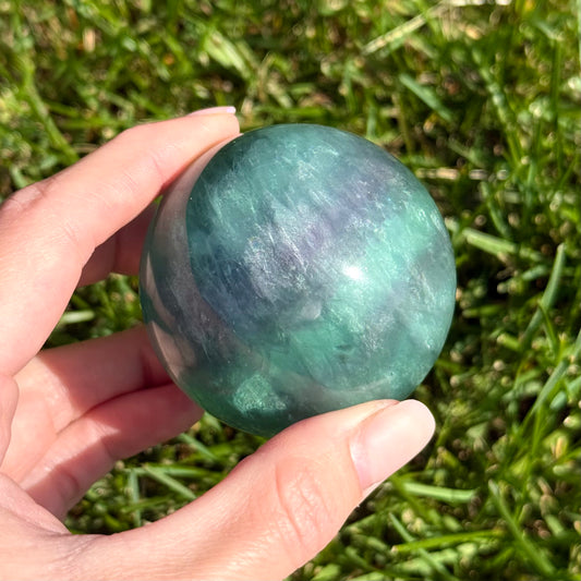IMPERFECT Green Fluorite Sphere