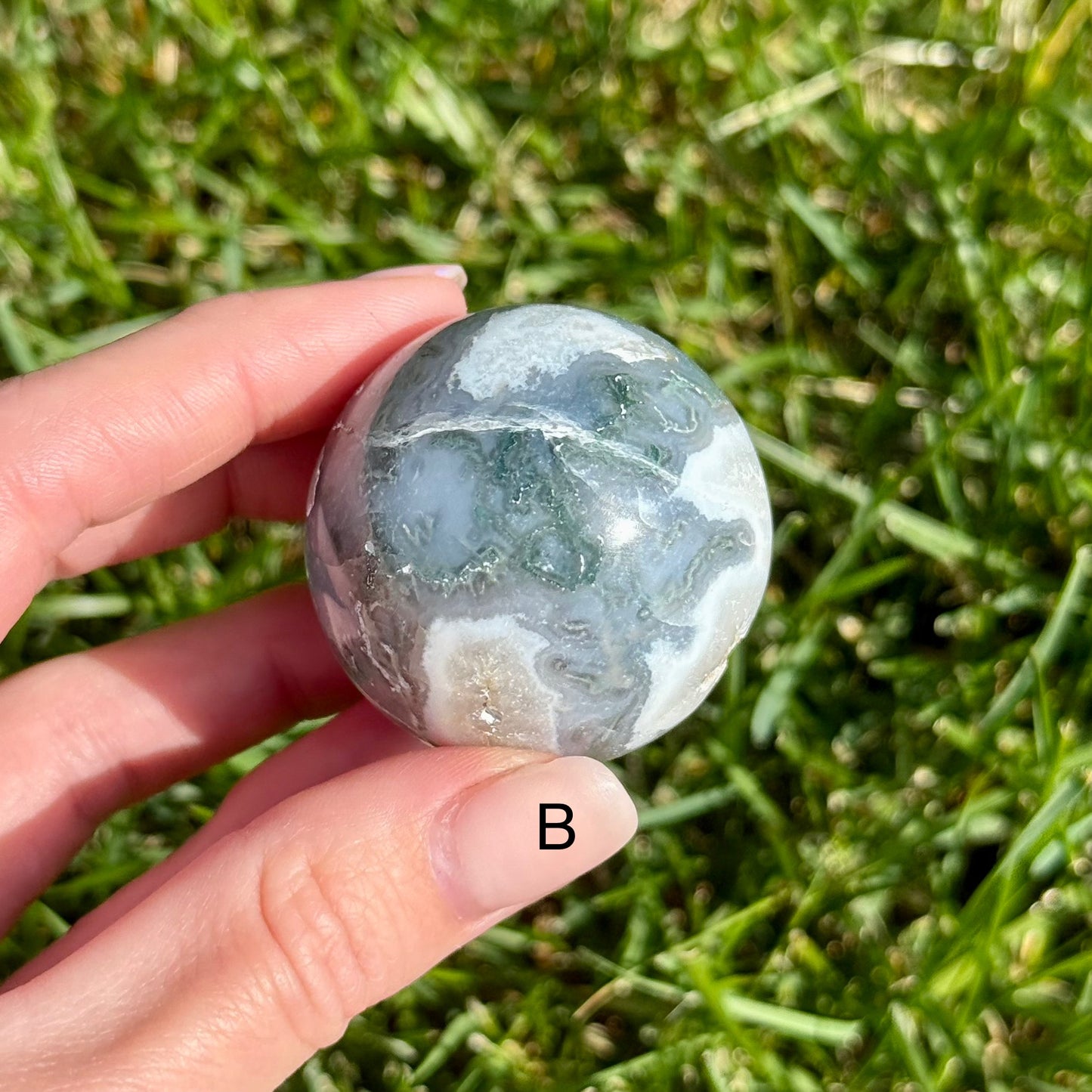 IMPERFECT Moss Agate Sphere