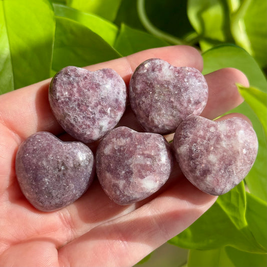 Lepidolite Puffy Heart
