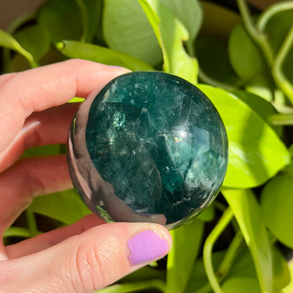 Green Fluorite Sphere