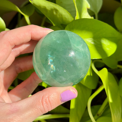 Green Fluorite Sphere