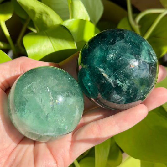 Green Fluorite Sphere