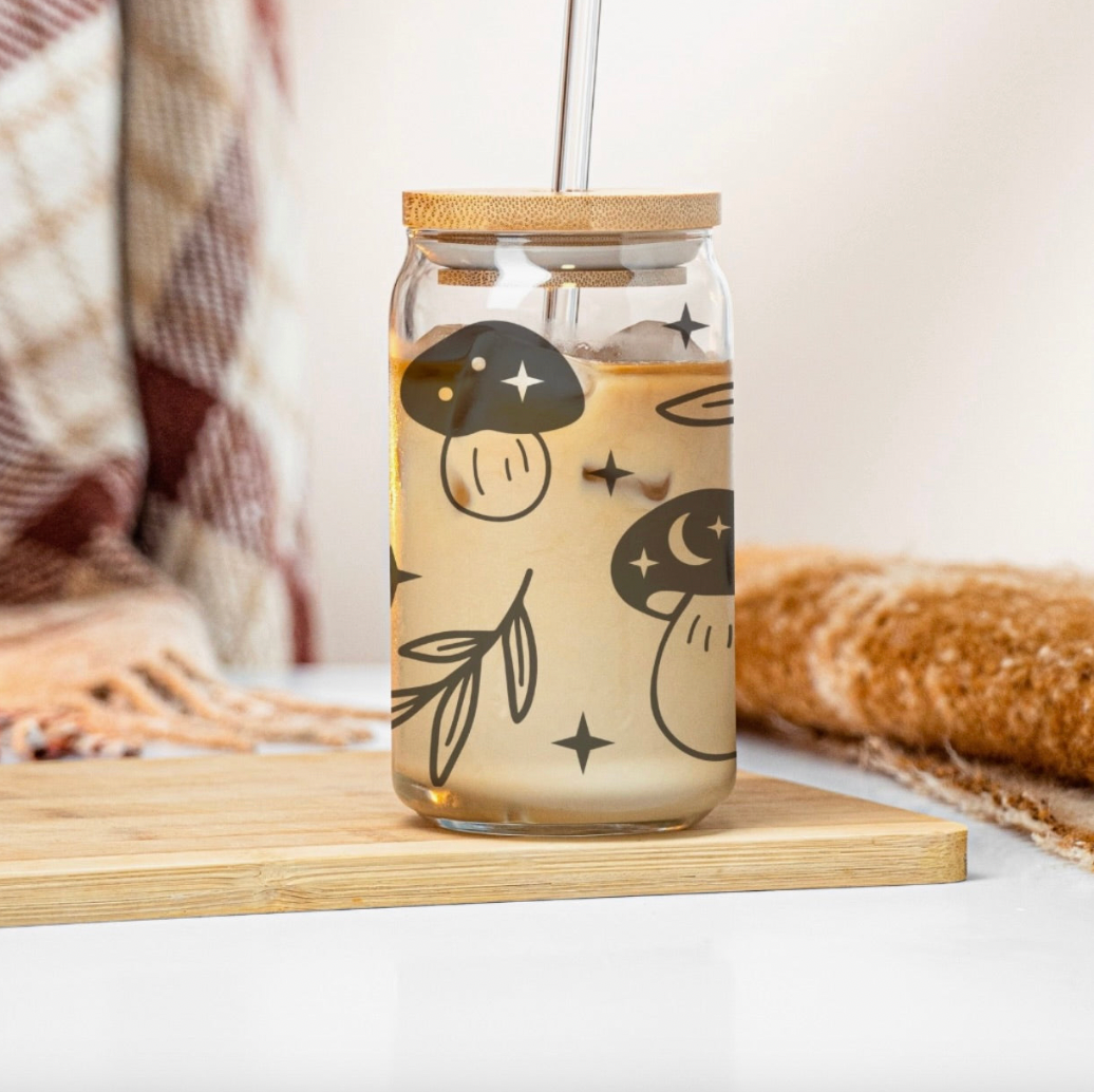 Crescent Moon and Crystals Tumbler