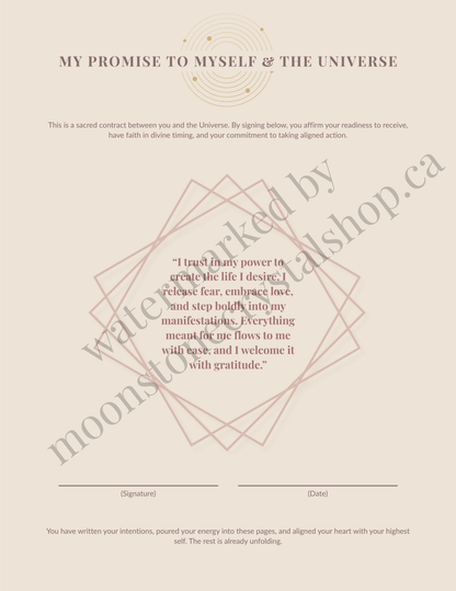 Manifestation Planner - Guided Journal for Alignment, Clarity & Abundance