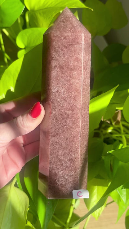 Strawberry Quartz Large Tower