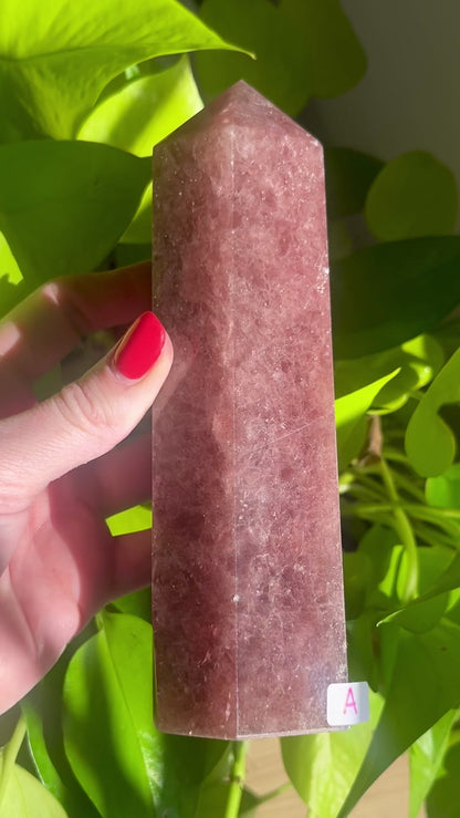 Strawberry Quartz Large Tower